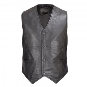 Men Motorbike Leather Vest