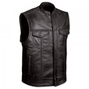Men Motorbike Leather Vest