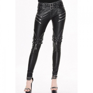 Women Fashion Leather Pant