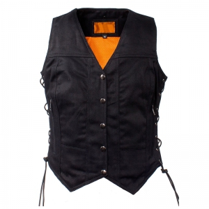 Women Motorbike Leather Vest