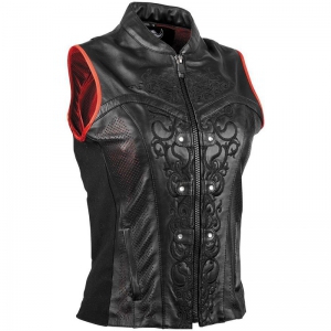 Women Motorbike Leather Vest