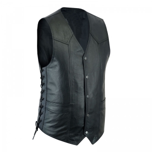 Women Motorbike Leather Vest